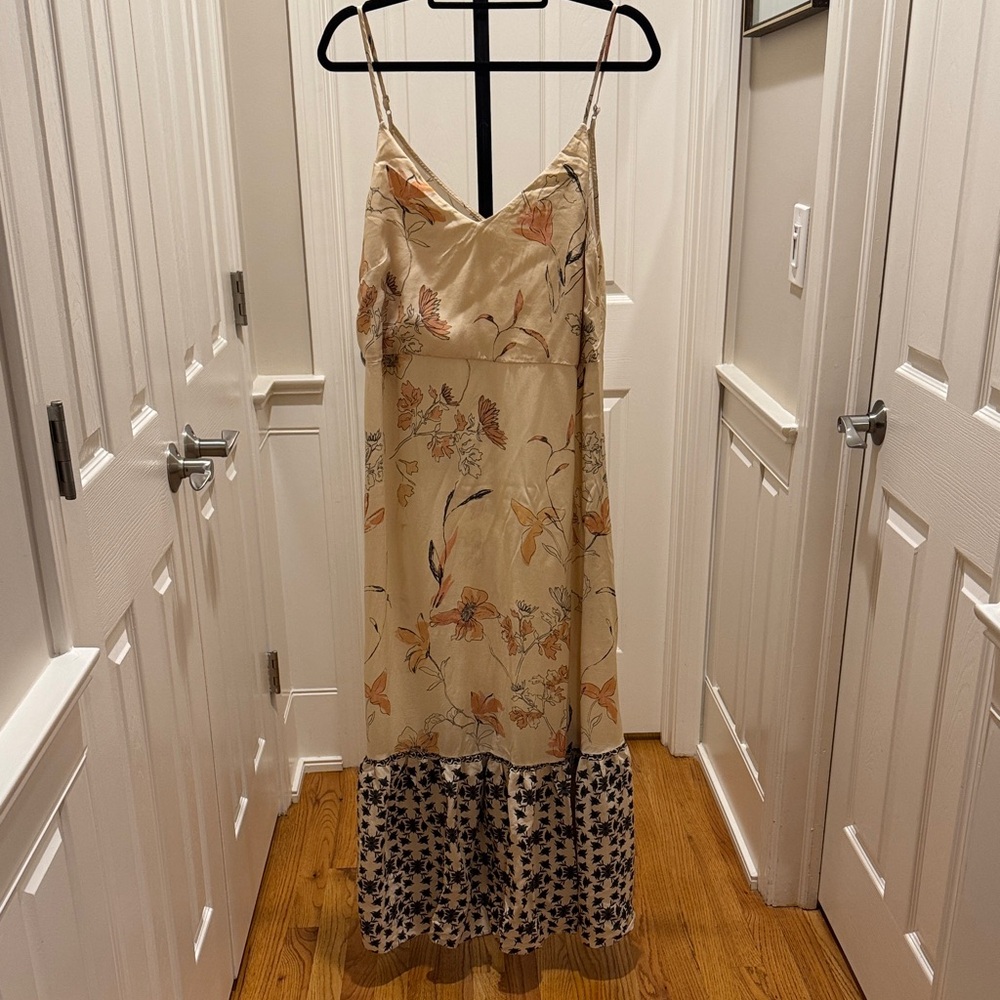 H&M Cream Floral Maxi Dress